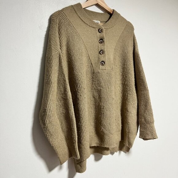 Moon River Olive Green Chunky Knit Sweater – Size M - Picture 3 of 9